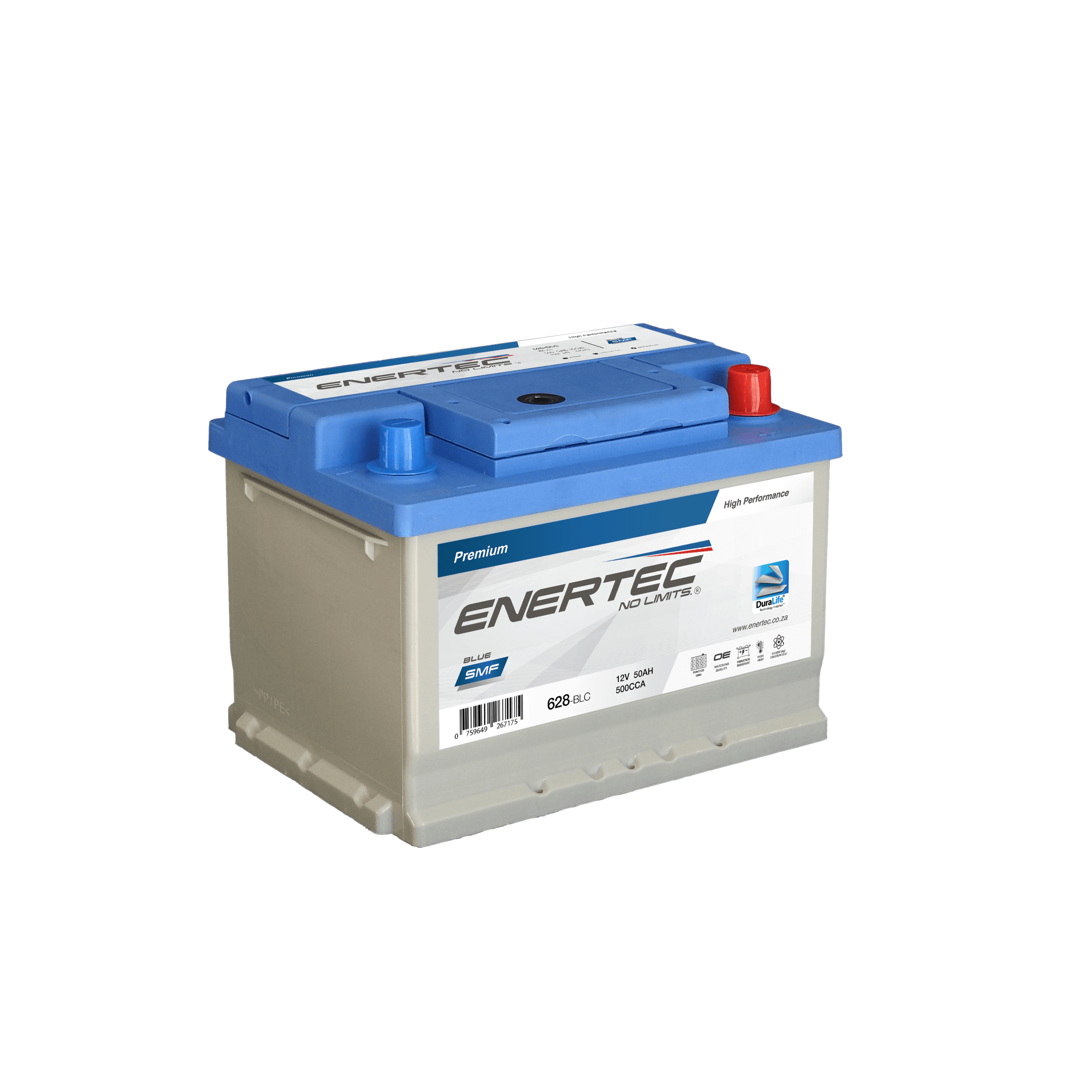 628-BLC 12V 50Ah Enertec Blue Lead Calcium Automotive Battery