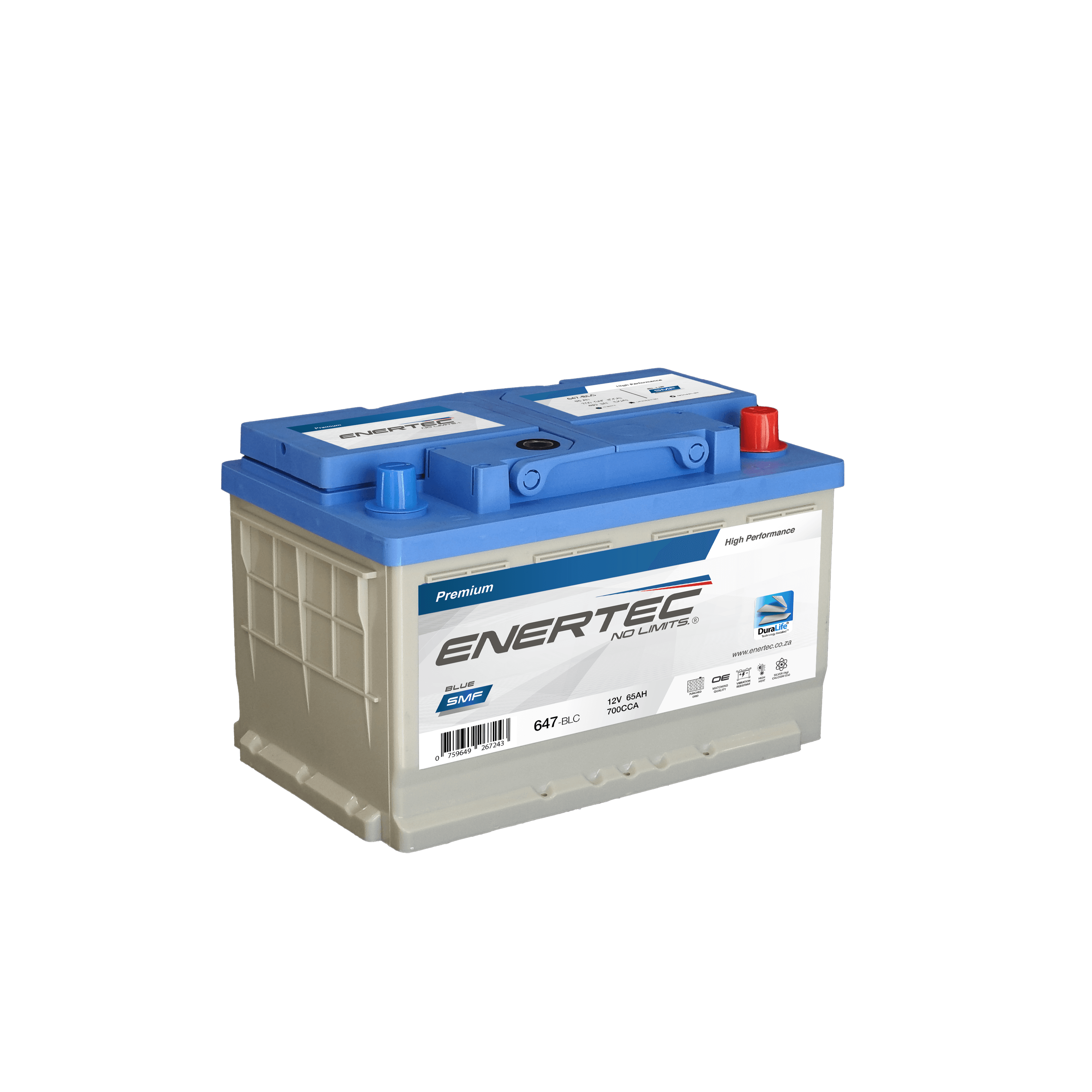 647-BLC 12V 65Ah Enertec Blue Lead Calcium Automotive Battery