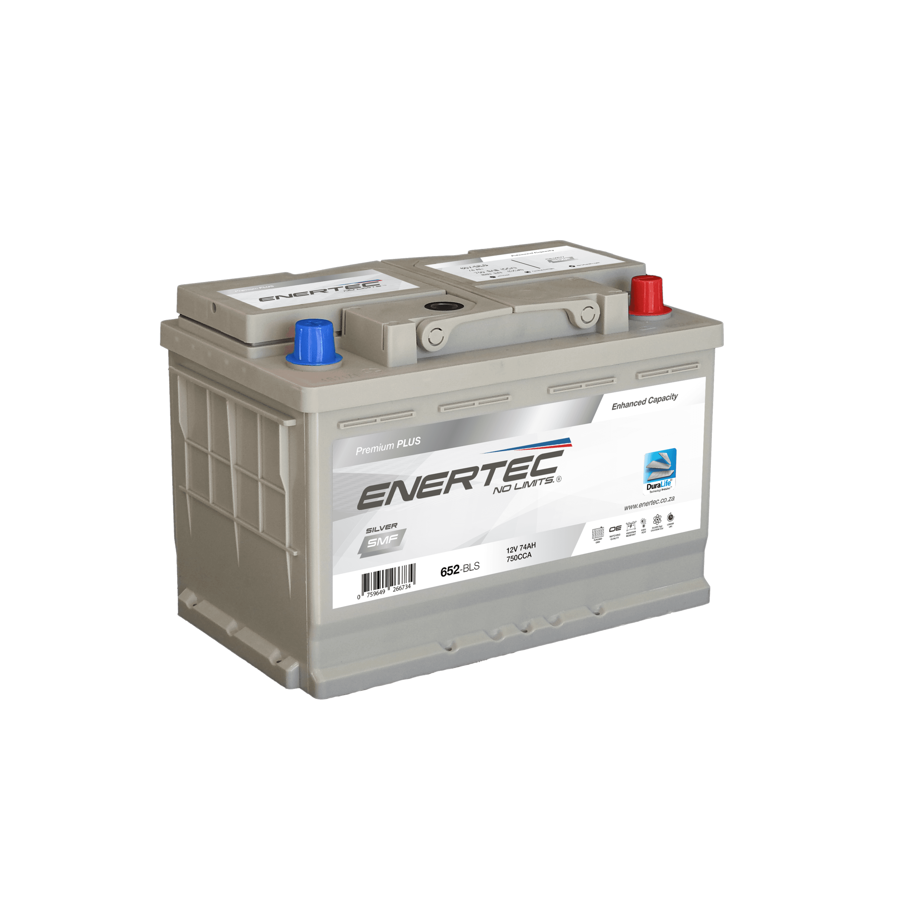652-BLS 12V 74Ah Enertec Silver Lead-Acid Automotive Battery