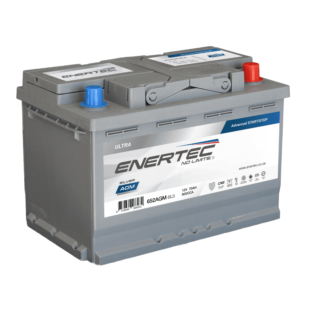 652AGM-BLS 12V 70Ah Enertec Silver AGM Automotive Battery