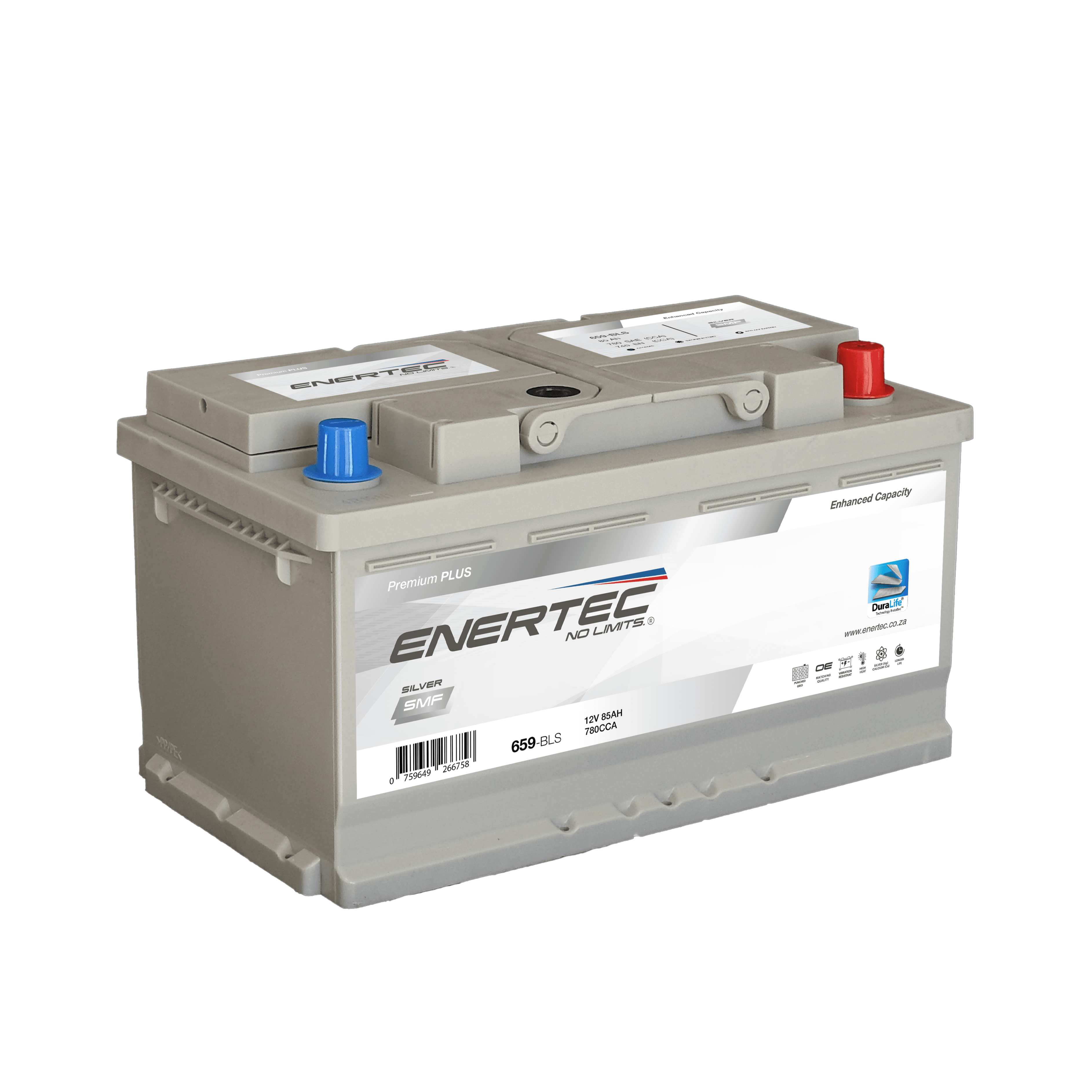 659-BLS 12V 85Ah Enertec Silver Lead-Acid Automotive Battery