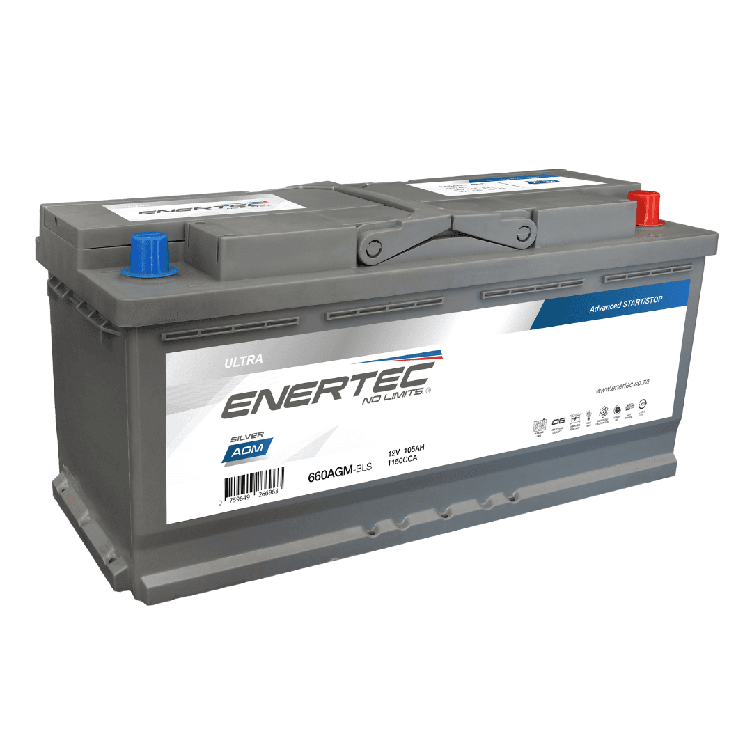 12V 105Ah Enertec Silver AGM Automotive Battery