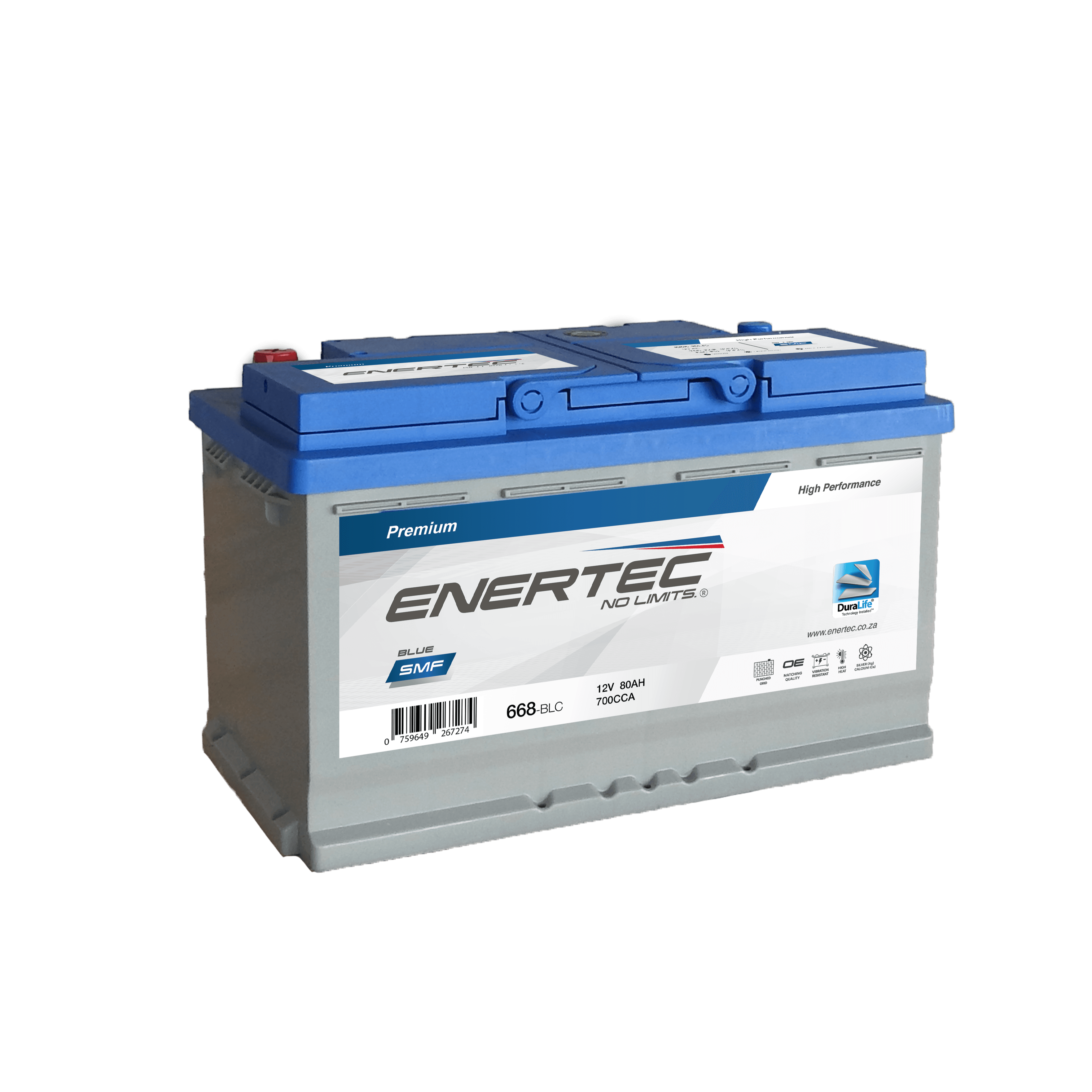 668-BLC 12V 80Ah Enertec Blue Lead Calcium Automotive Battery