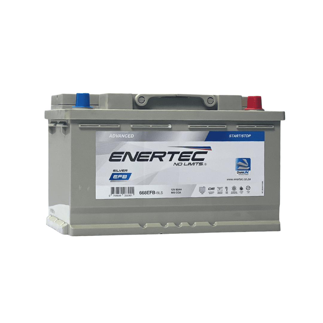 668EFB-BLS 12V 80Ah Enertec Silver Lead-Acid Automotive Battery