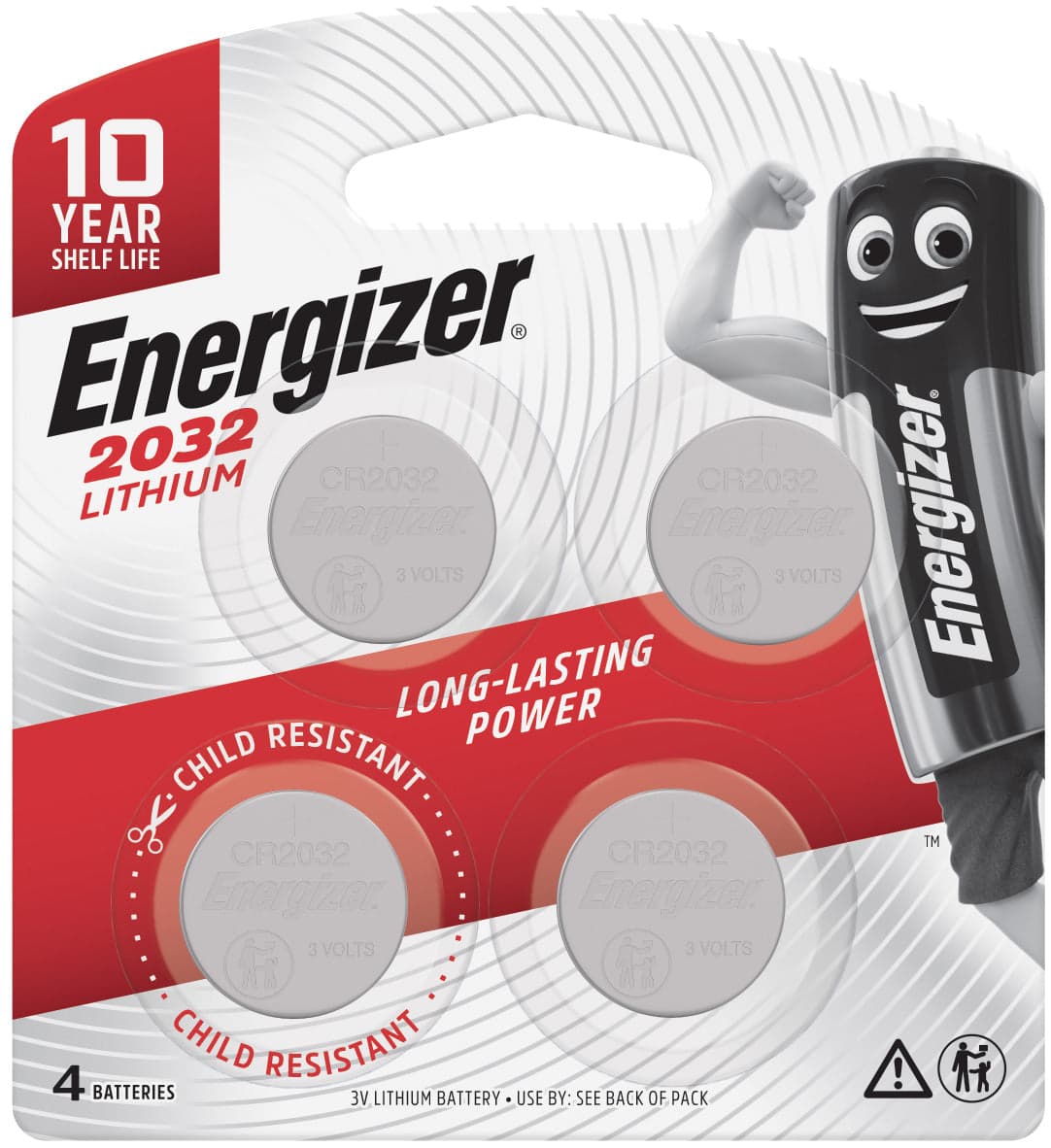 CR2032 Energizer Lithium Coin · 4 Pack