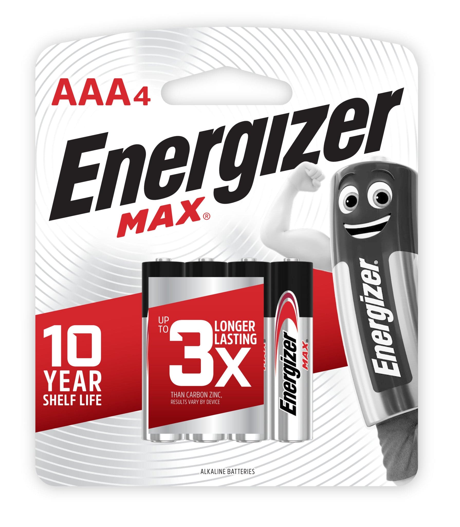 Energizer Max AAA 4 Pack Household Batteries